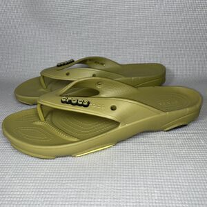 Crocs All Terrain‎ Mens Size 13  Classic Flip-Flops Olive Aloe Green